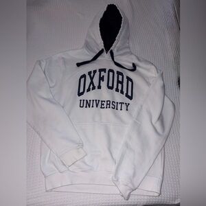 Oxford University Navy Blue and White Hoodie Size XL Official Merchandise